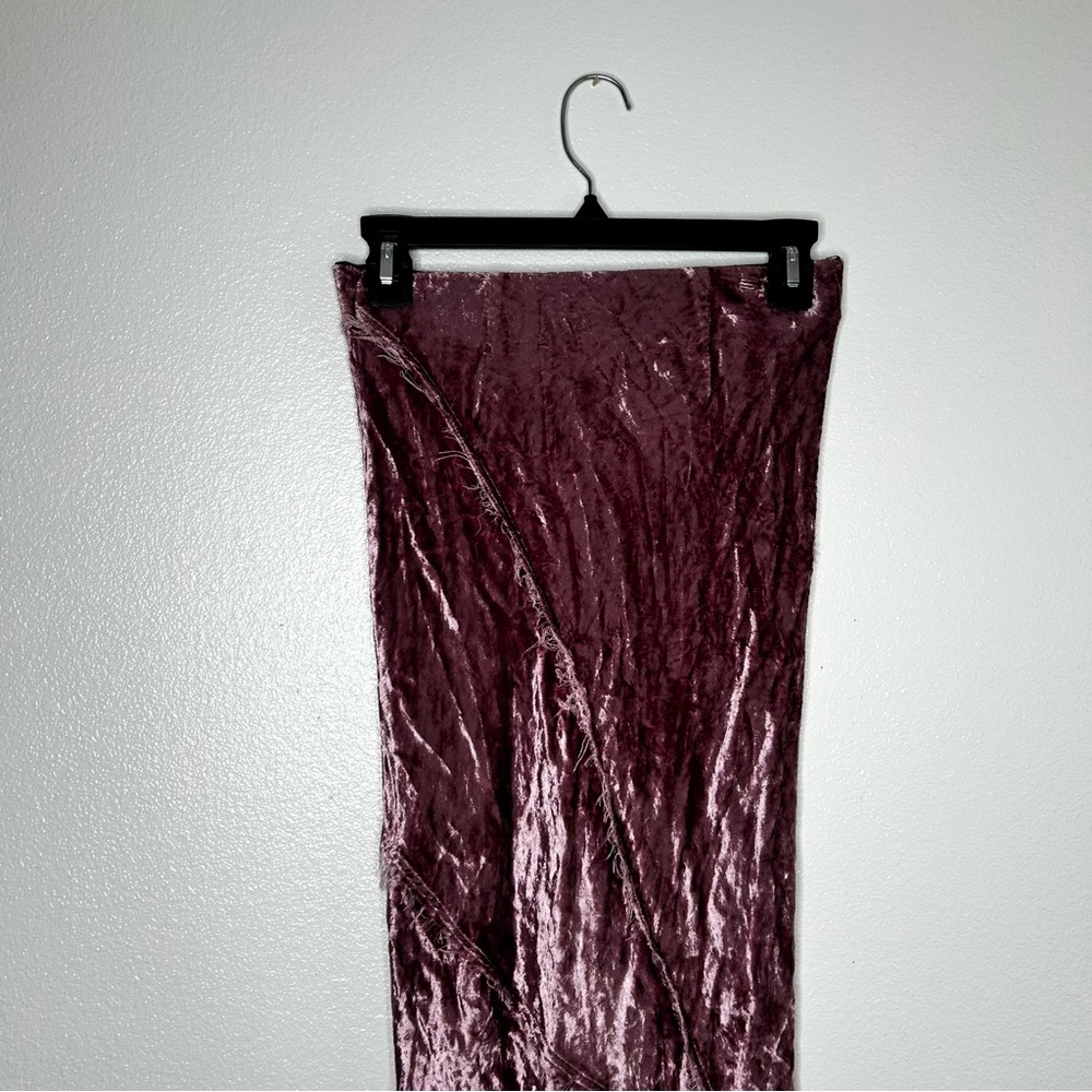 Free People Velvet Maxi Skirt in Plum - Picture 6 of 9